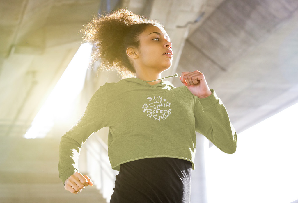 Stay Rooted Crop Hoodie