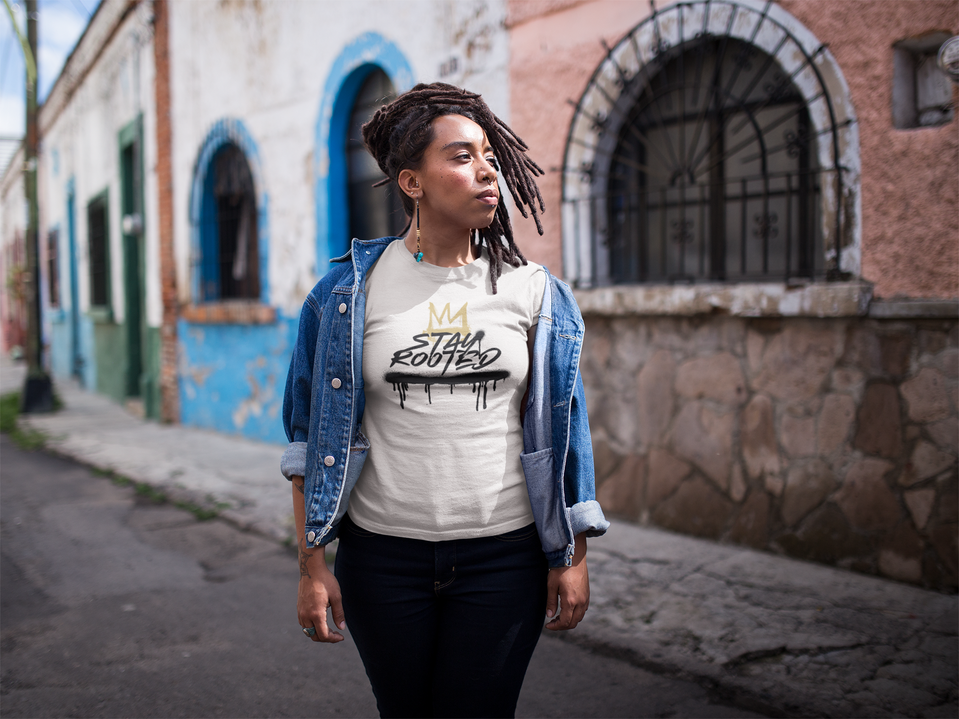 Stay Rooted Graffiti Women's Relaxed T-Shirt