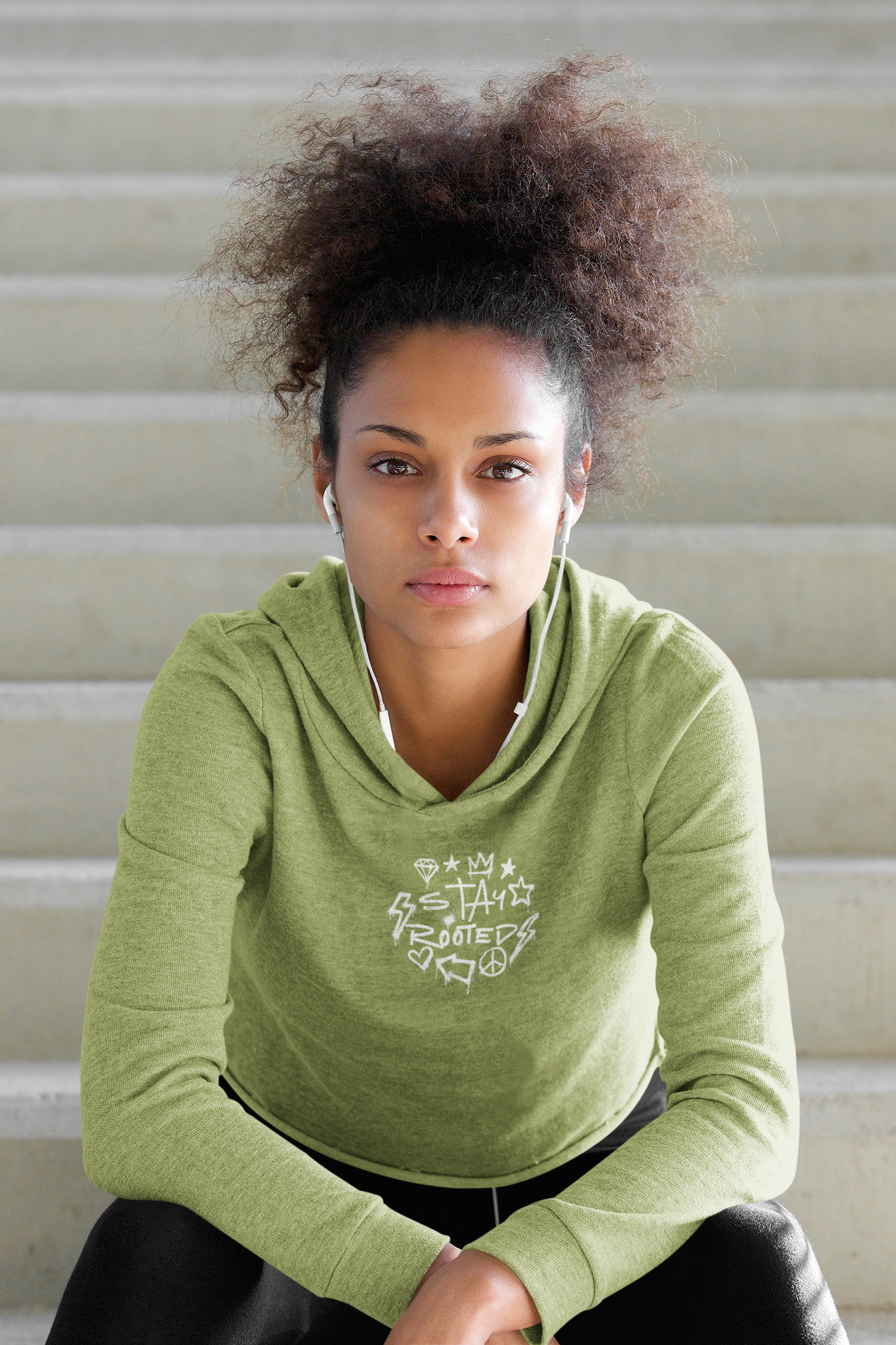 Stay Rooted Crop Hoodie