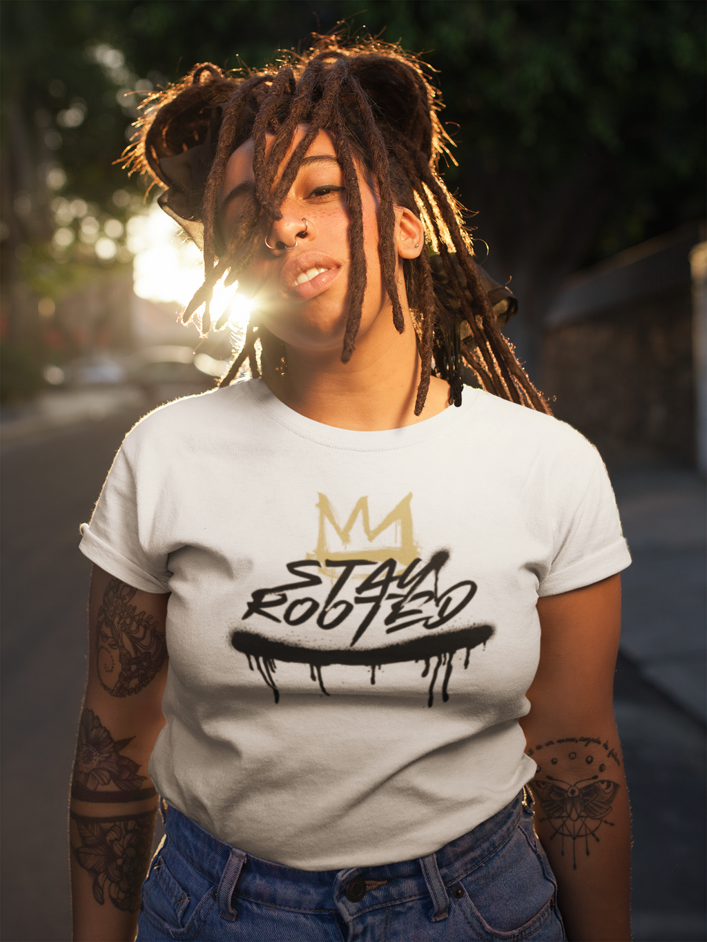 Stay Rooted Graffiti Women's Relaxed T-Shirt